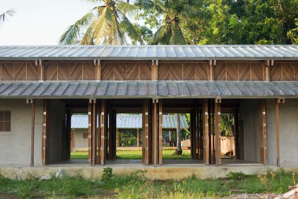 Timber construction and garden