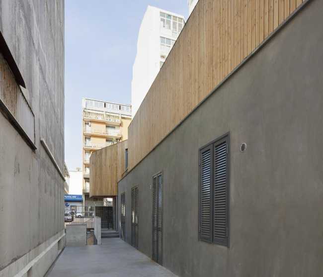 volume in legno sull'esistente