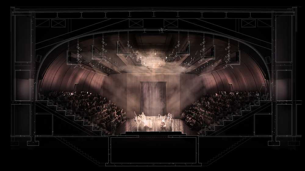 Progetto teatro in legno