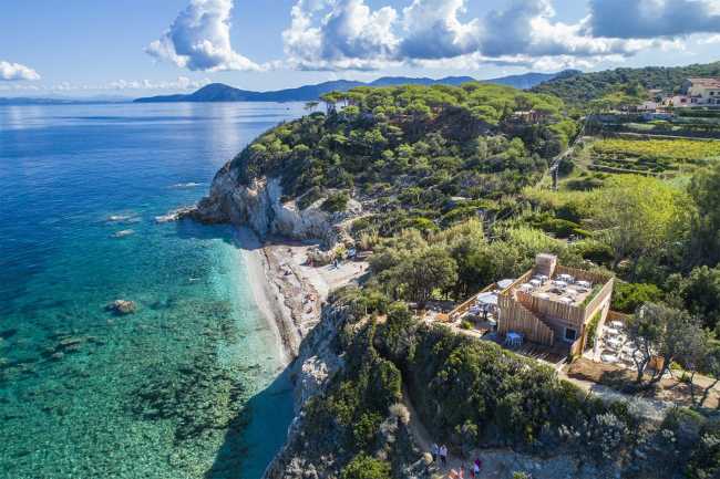 ristorante sul mare sull'isola d'elba
