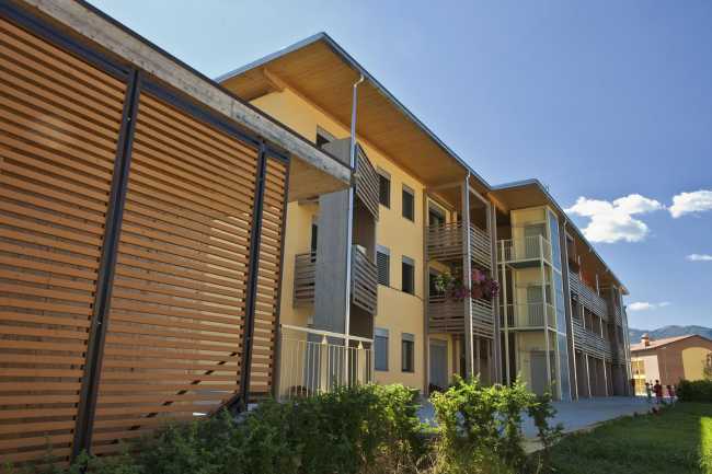 Case ricostruite in legno a L'Aquila