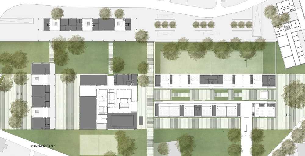 Nuovo volume di una scuola in legno