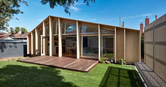 Ampliamento in legno dalle forme tradizionali