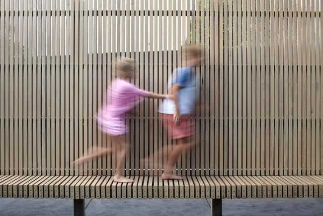 Passaggio con doghe in legno