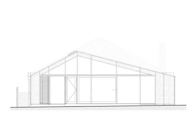 Disegno in legno prospetto