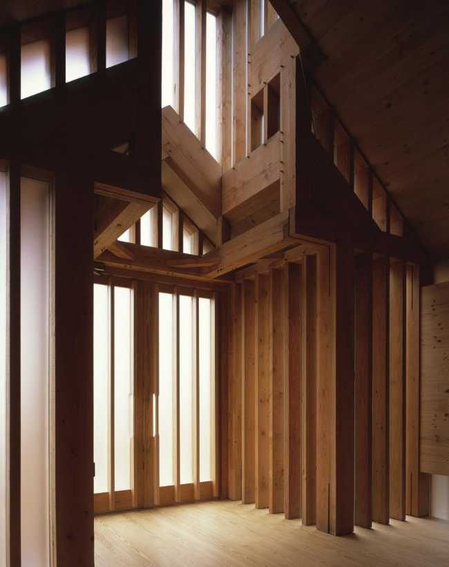 Interior commemorative wooden chapel