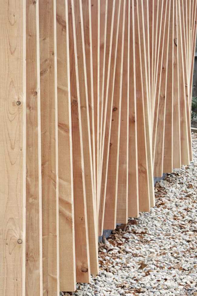 Detail of wooden facade