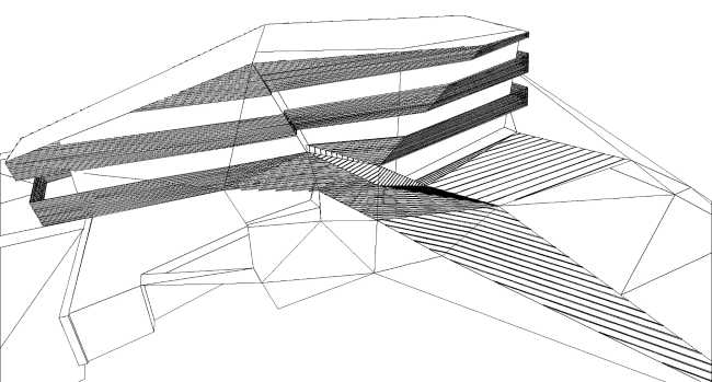 Tridimensionale di un hotel complesso