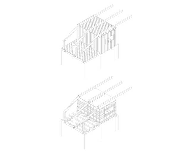 Cube axonometry in wood