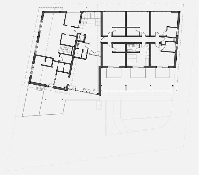 Planimetria edificio rurale trasformato in agriturismo