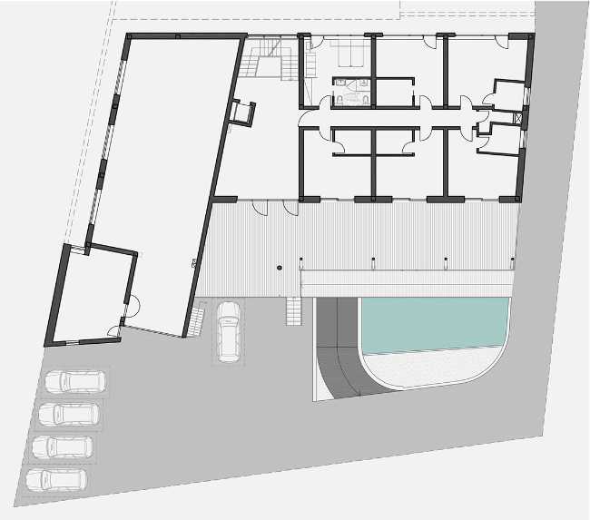 Planimetria edificio rurale trasformato in agriturismo