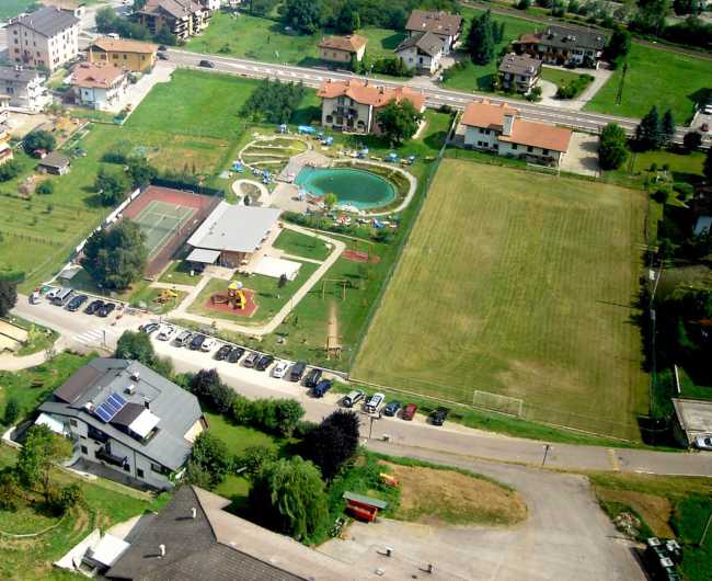 top view of a small village