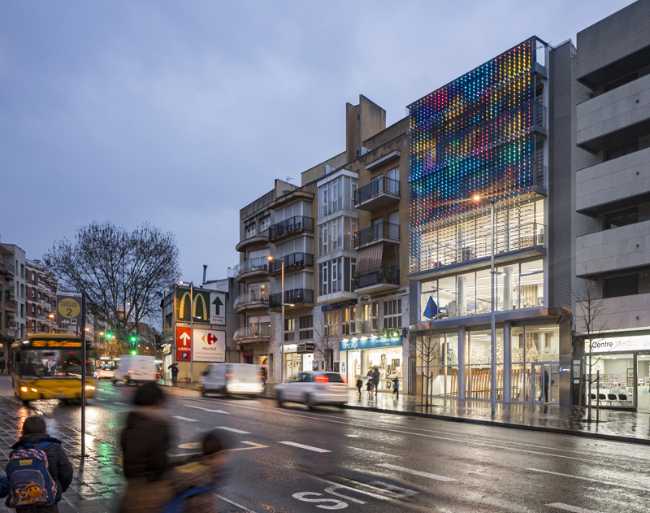 stained glass office double leather metal mesh