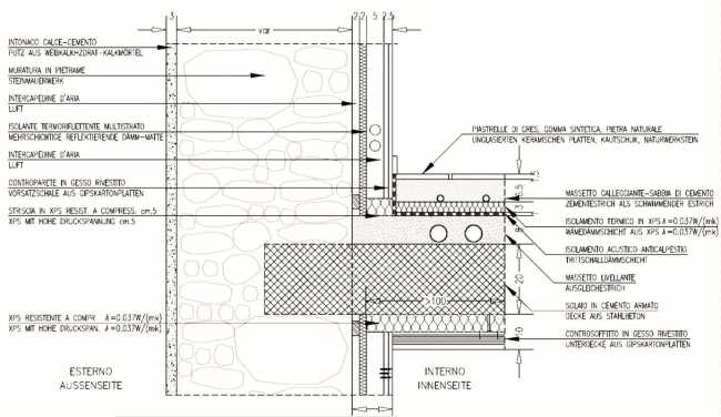 Dettaglio costruttivo della riqualificazione