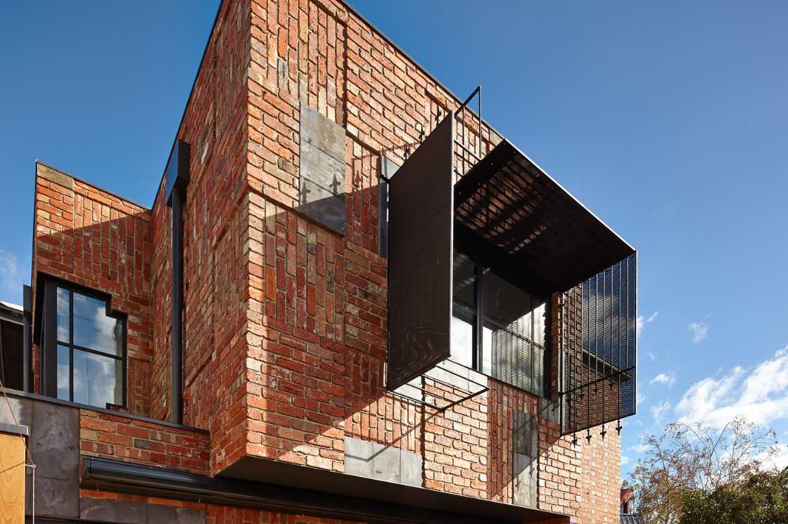 brick and metal house