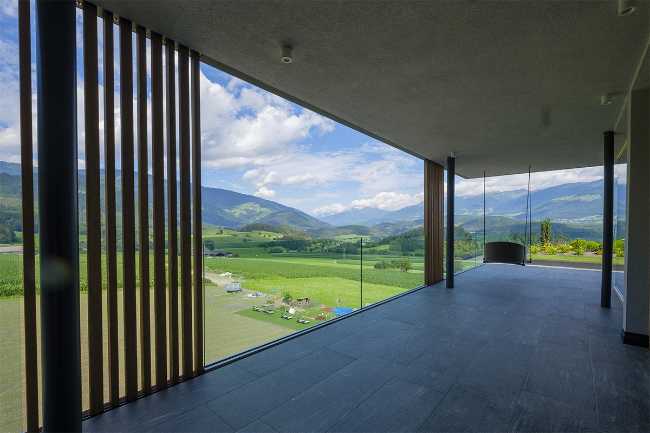 Balaustra in vetro trasparente