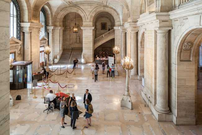 historical library entrance hall