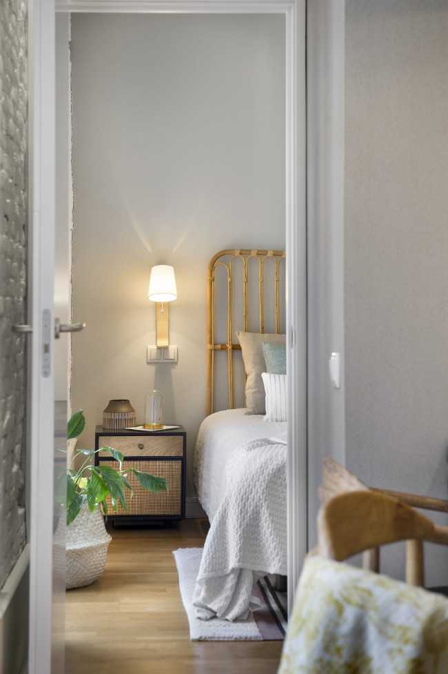 Bedroom with bamboo bed
