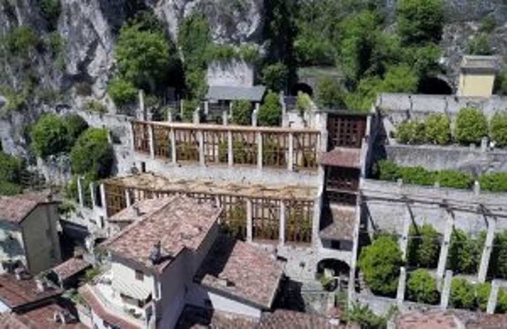 Recupero di serre da alti pilastri in pietra e assi di legno