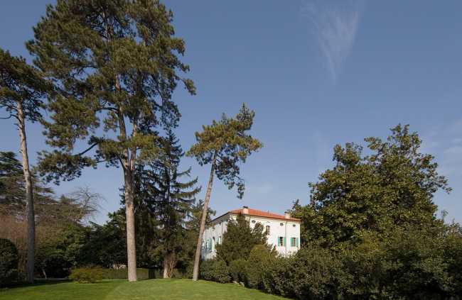 Villa storica con alberi attorno