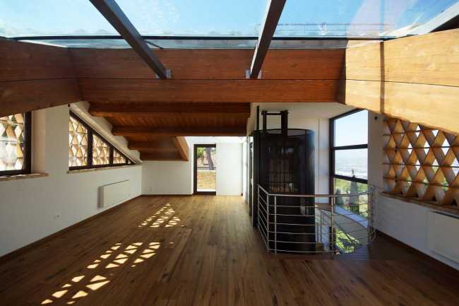 ático de cristal de una villa