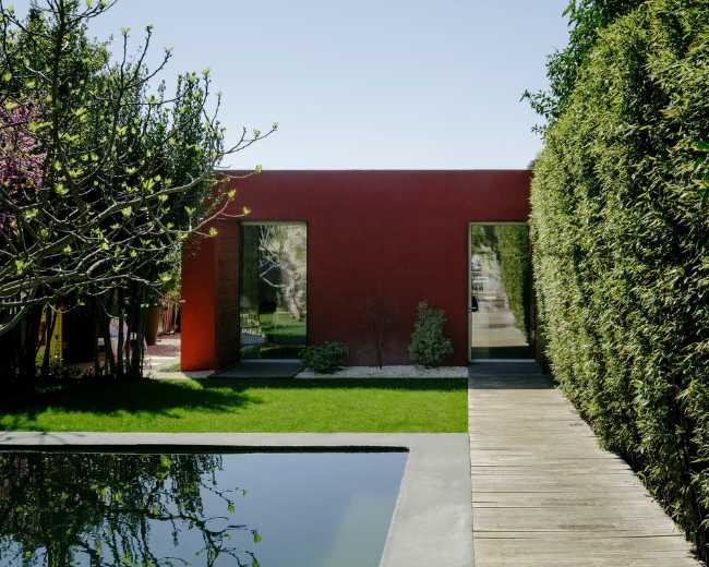 Swimming pool with greenery around