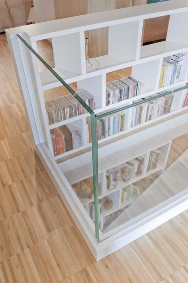 balustrade glass bookcase wood