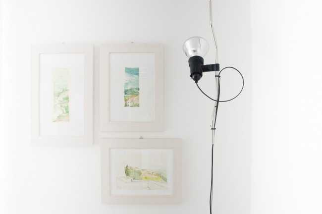 paintings and lamp