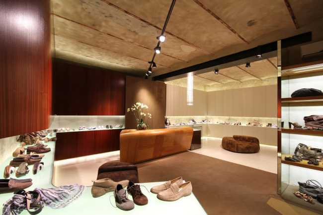 Interior shoe store