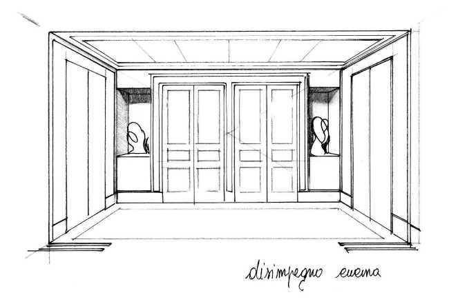Schizzo prospettico abitazione
