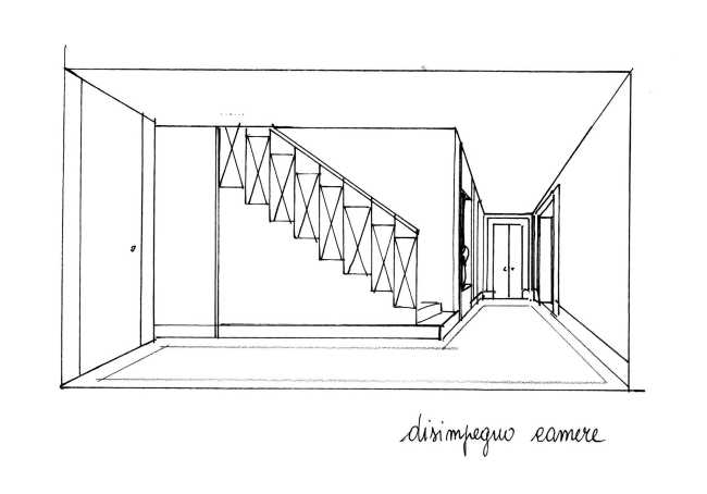 Schizzo prospettico abitazione