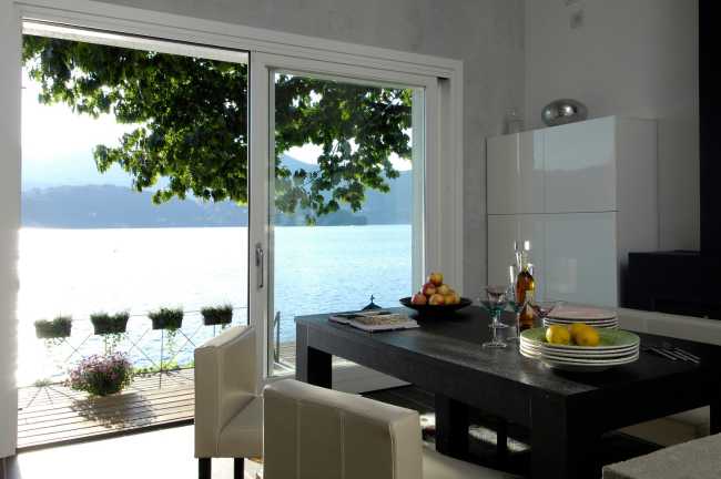 Lake view dining room
