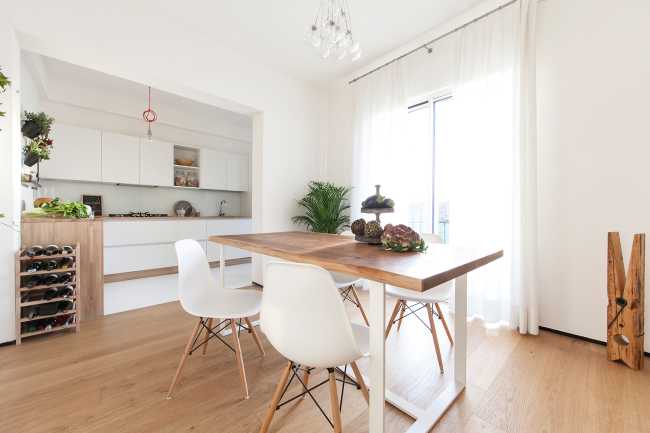 Sala da pranzo e cucina moderni