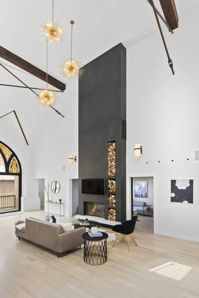 Living room at great height