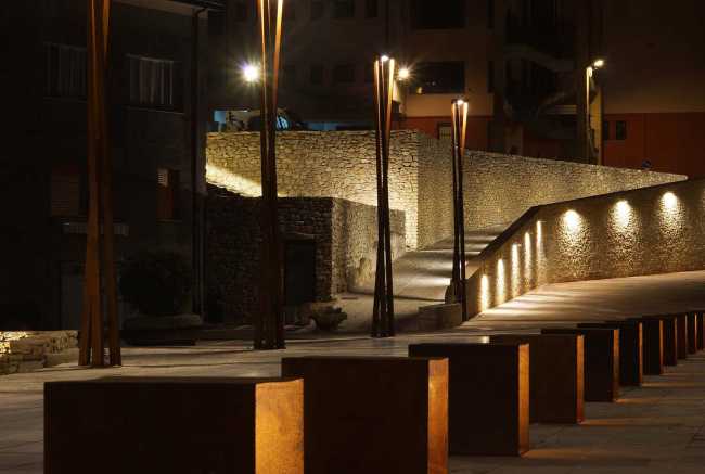 Historical center of Crecchio illuminated