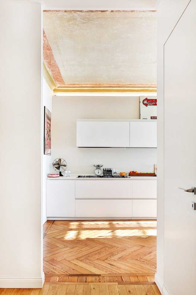 Kitchen historical apartment renovated