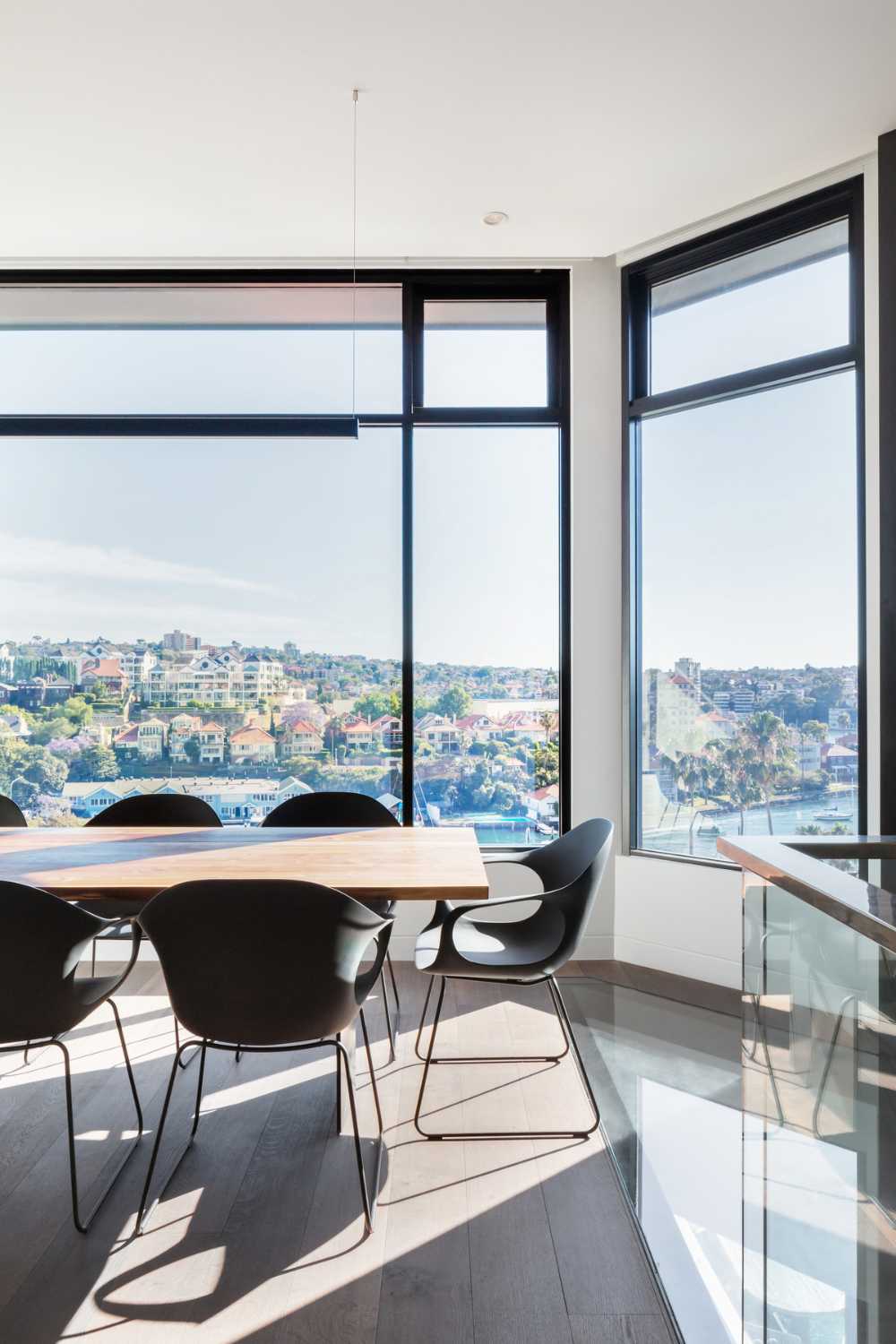 Apartment and stained glass window on the landscape