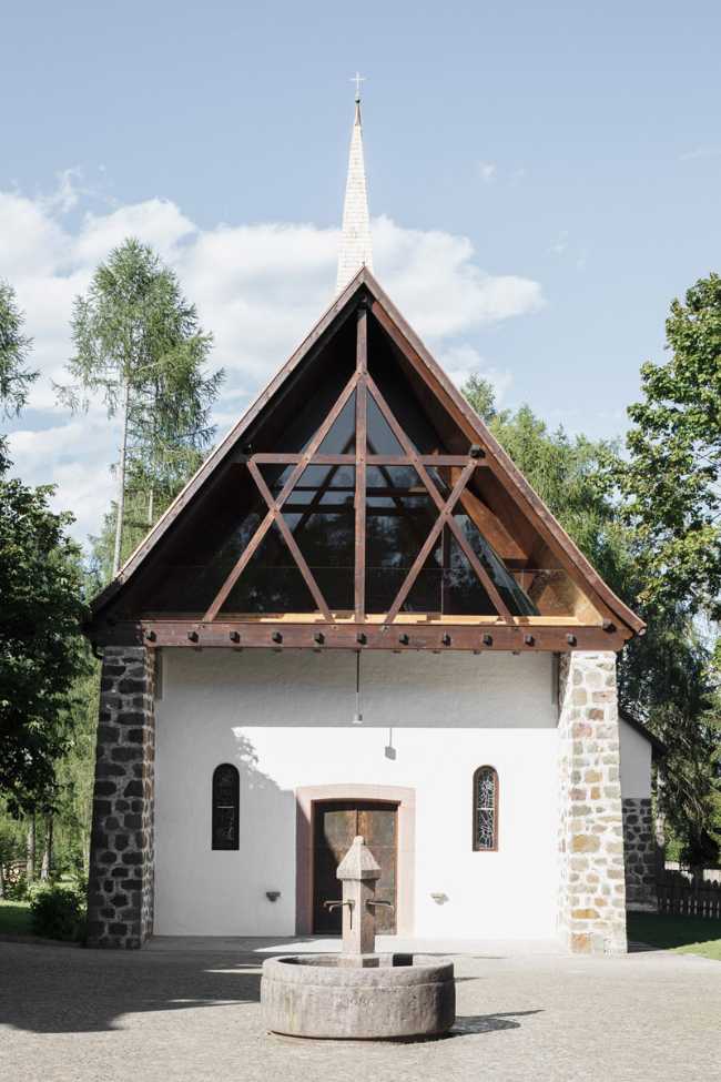 Church in restored wood and stone