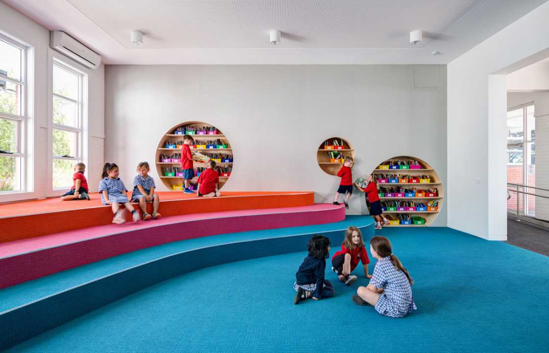 Primary school with a colorful interior
