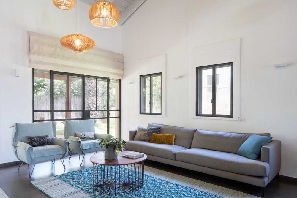 Open space housing on two levels