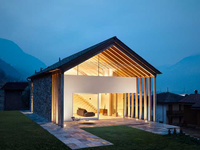 Wooden house in the Alps
