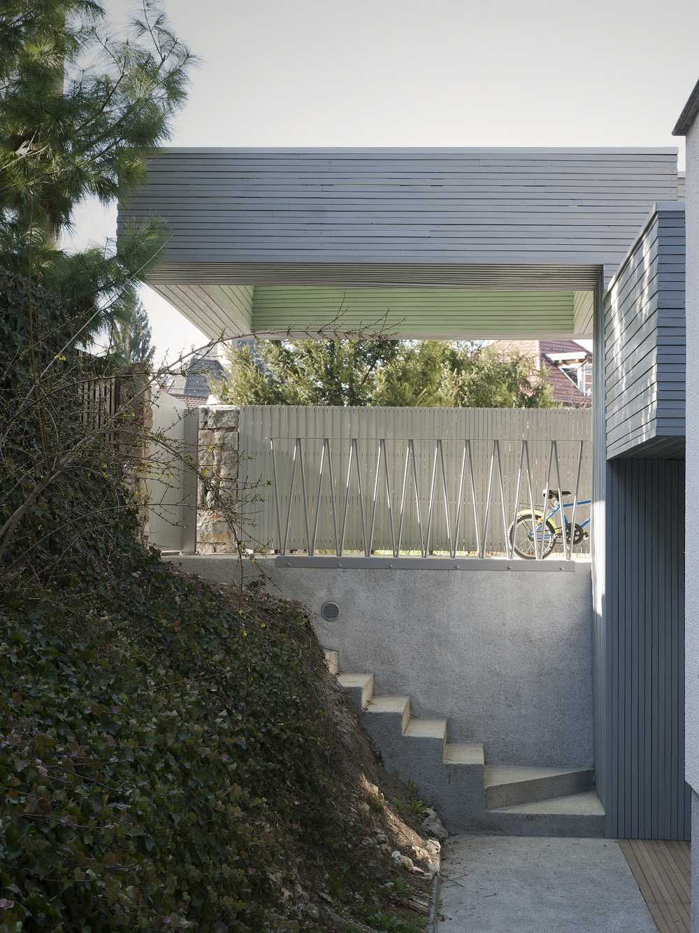 Extension of wooden villa
