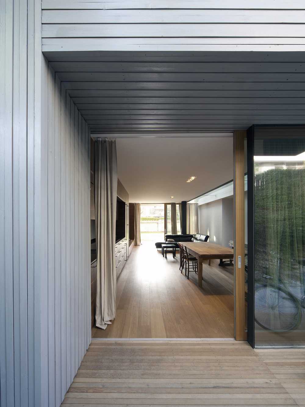 Extension of wooden villa