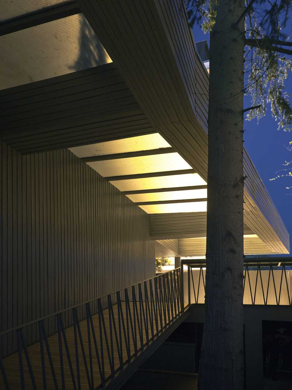 Extension of wooden villa