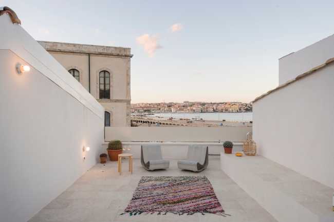 Terrace overlooking the sea