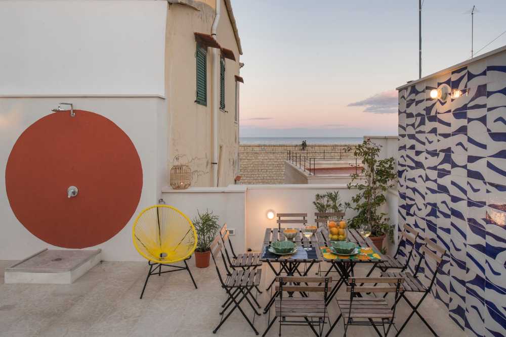 Terrace overlooking the sea