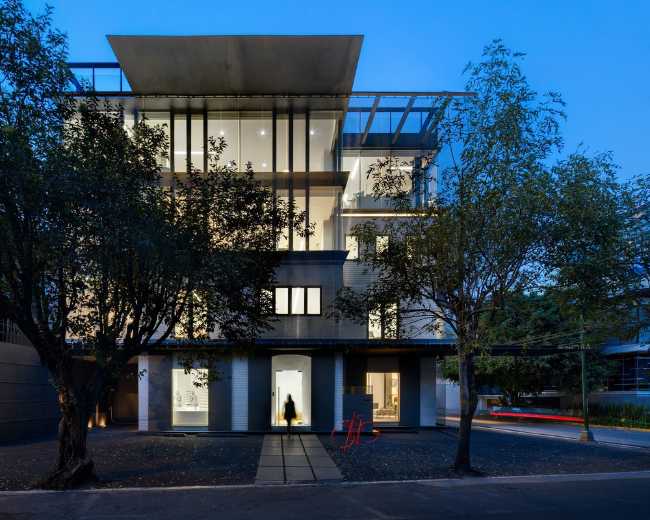 Lighted corporate headquarters