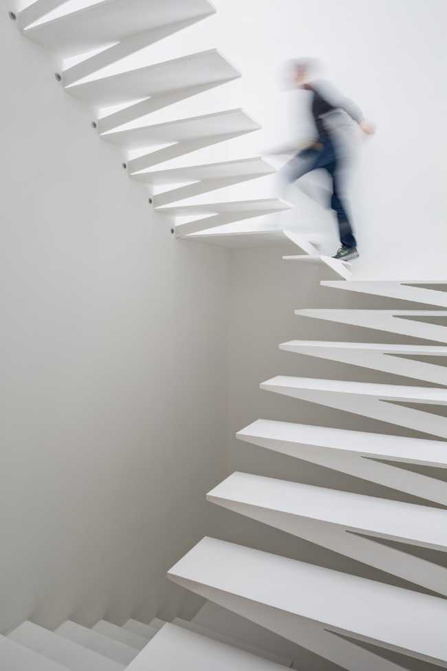 Contemporary modern interior staircase