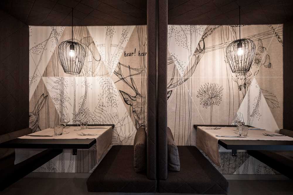 The interior of a hotel