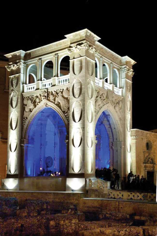 Transparent walls and colored lighting